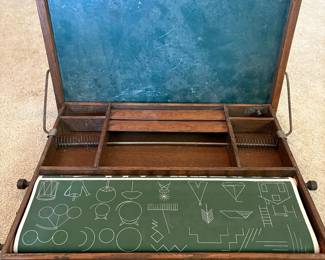 Antique Chautauqua art desk 