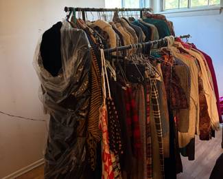 Vintage clothing (wool sweaters, vintage skirts and dresses)
