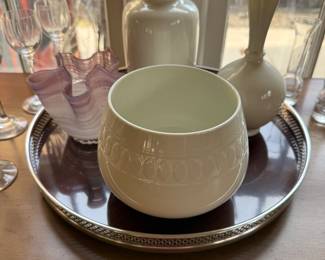 Venetian Glass Bowl, Royal Copenhagen Vase, Lenox Vase, Royal Copenhagen Rose Bowl