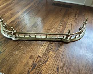 Brass fireplace fender