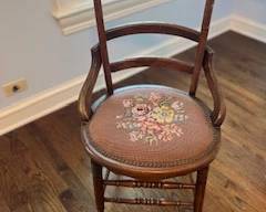 Antique needlepoint chair