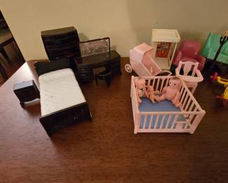 Vintage Plastic Dollhouse Furniture