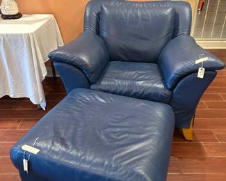 Leather chair/ottoman $150