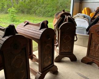Custom crafted saddle stands $400 each
