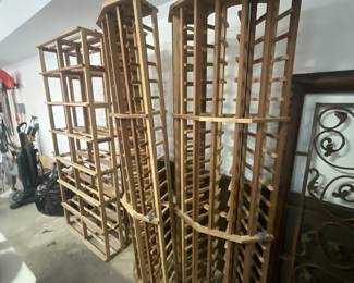 Wine racks for built=in storage