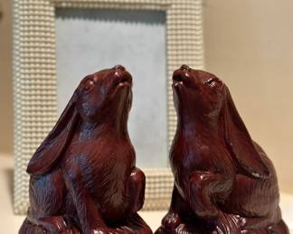 Floppy eared bunny bookends