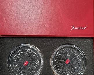 Baccarat Wine Coasters Gift Set (New, in box)