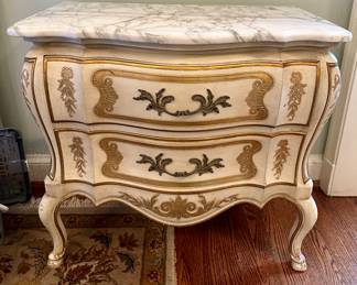 John Widdicomb marble topped commode