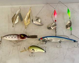 Variety Of Fishing Lures and Tackle.