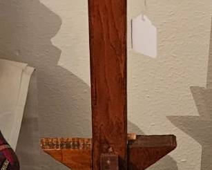 Vintage rustic oak hat rack