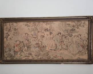framed antique tapestry 