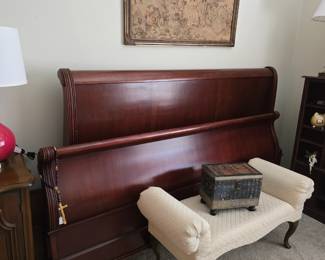king headboard/footboard sleigh bed