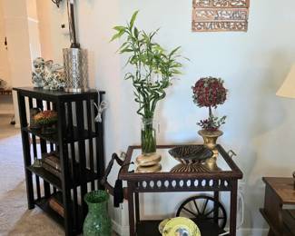 vintage serving cart