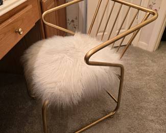 Fancy chair ... perfect for this bathroom but would dress up any area!