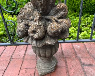 Antique cement floral arrangement