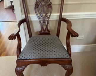 Chippendale style arm chair