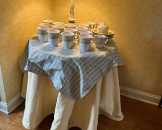 Table and coffee cups