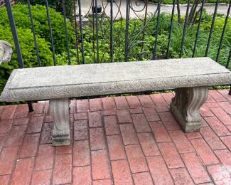 Cement bench with stress crack