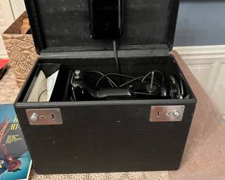Singer sewing machine in box