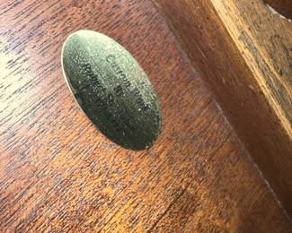 Herschede Hall Clock Company Grand Prize clock label