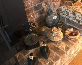 Sad irons, western decor