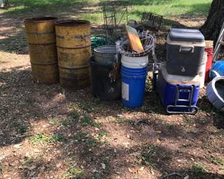 Various items from storage shed