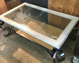 Nice glass top coffee table