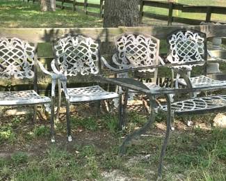 Patio chairs and table (without glass)