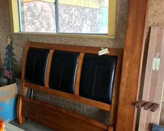 Queen bed- headboard & rails