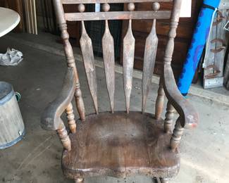 Antique wood rocker
