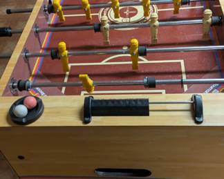 Vintage wood foosball table