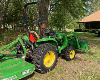 2016 John Deere 3038E with Frontier RC206 brush cutter (4wheel drive)