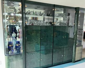 Green lacquer 4pc. cabinet