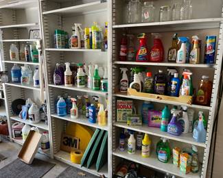 Loads of cleaning supplies