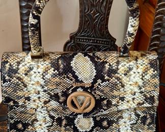 NEW Mario Valentino python bag!