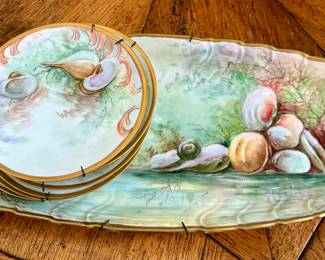 Victorian late 1800s fish service by Limoges