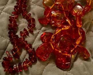 Beautiful Amber necklaces from the Victorian era