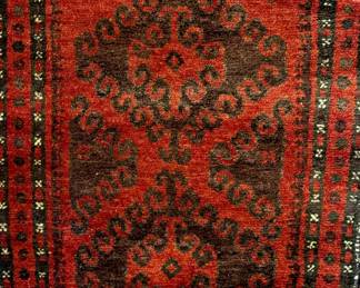 Camel saddle pocket rug