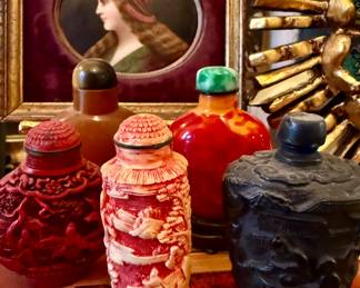 ANTIQUE sniff bottles from the 1700s-1800s