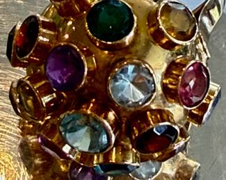 Vintage H. Stern (Brazil) 18k Gold Modernist Multi-Gemstone Sputnik Ring