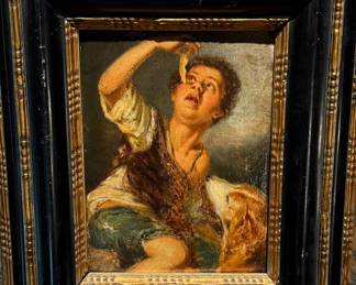 Spanish late 1680s “Street Urchin with Dog”. After Murillo, Spanish