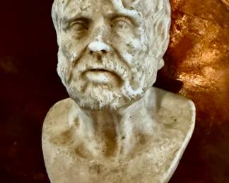 Ancient Greek carved lava rock statue miniature…amazing detail!