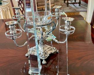 Clear cut glass obelisks PERFECT