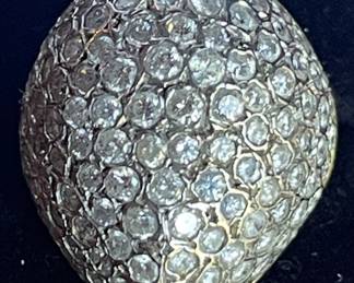 Large peer shaped diamond dome! Stunning!