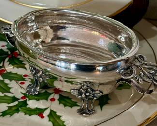 Mid 1800s silver mustard pot