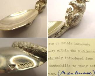 Amazing antique sterling nut scoop! One of kind piece!