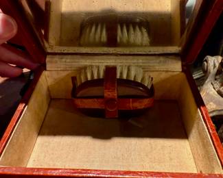 Gentleman’s shouldler brush and epaulette case Germany 1880