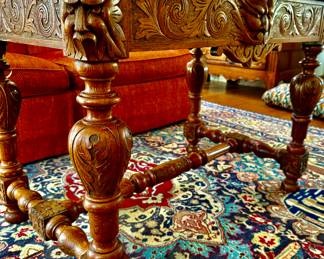 “North-winds” pub table. Renaissance Revival Table in Oak 1860-70s