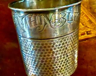 Love these “thimble full” Sterling shot glasses
