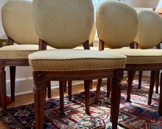 Six antique Louis Philippe walnut chairs circa 1900